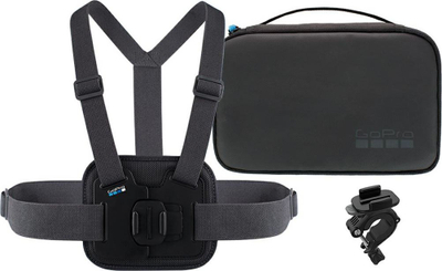 Set aksesorësh GoPro Sports Kit, mbajtëse sportive, kuti transporti, i zi