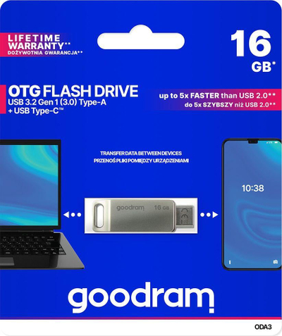 USB GoodRam ODA3, Flash Drive, 16 GB, e hirtë