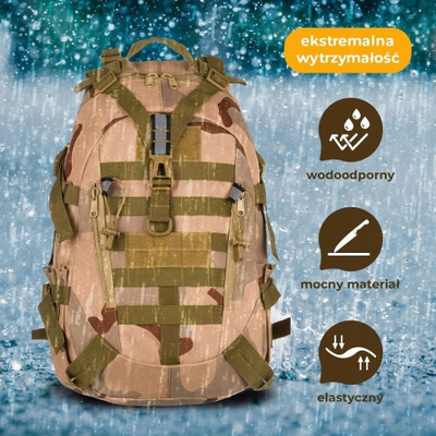 Çantë shpine ushtarake Peterson, najlon 900D, sistem MOLLE, kamufllazh
