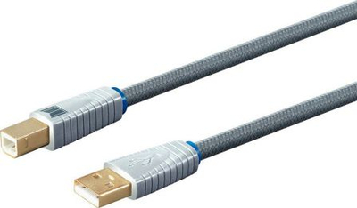 Kabllo audio digjitale USB Monolith by Monoprice, USB A në USB B, 1m, gri