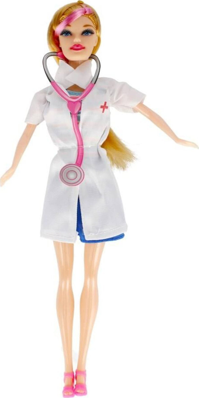 Kukull doktoreshë Mega Creative Doctor Play Set, 29cm, me aksesorë, e bardhë