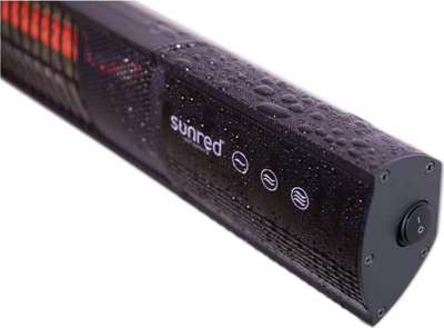 Ѕиден грејач Sunred Royal Diamond Dark RD-DARK-25, 2500W, со далечински управувач, црн