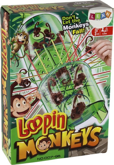 Loja me shkopinj Leantoys Catch the Monkey, për gjithë familjen, shumëngjyrëshe