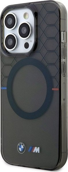 Mbulesë telefoni BMW Pattern MagSafe, për iPhone 14 Pro, gri