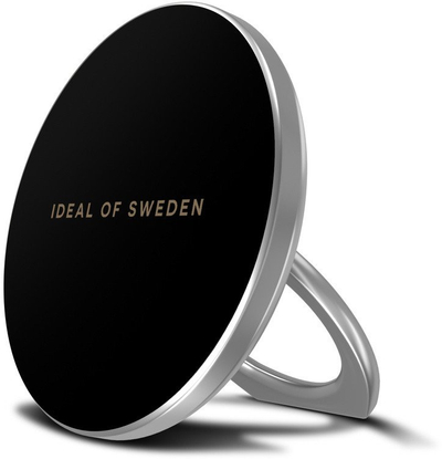 Mbajtës magnetik për telefon IDeal of Sweden N52 MagnetRing Holder, rreth magnetik, bazë mbështetëse, i zi