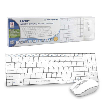 Tastierë Esperanza EK122W wireless QWERTY e bardhë