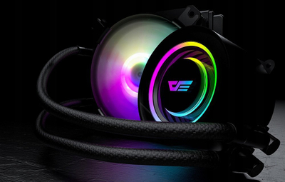 Ftohës uji për CPU Darkflash DX120 V1, radiator 120mm, RGB, i zi