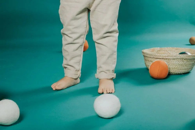 Lodër ndijimore Petit Boum Sensory Balls, set me 5 topa, 18m+, shumëngjyrëshe