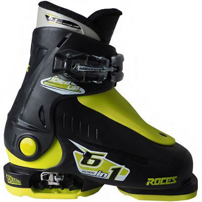 Çizme skish Roces Idea Up Jr 450490 18, për fëmijë, të rregullueshme, të zeza lime