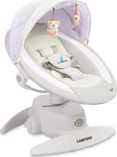 Електронска лежалка Caretero Opti 360, вртење 360°, со далечински управувач, сива
