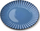 Pjatë e sheshtë Affek Design Evie Blue, qeramike, 27cm, blu