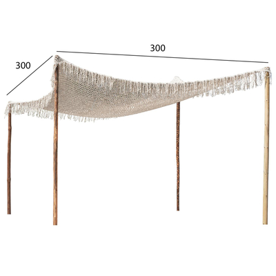 Çadër macrame 300×300 cm (HM5780), bezhë