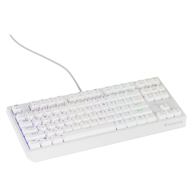 Tastierë mekanike gaming Genesis Thor 230 TKL, RGB, Outemu Red, e bardhë