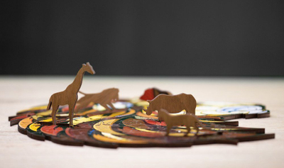 Puzzle druri Animal Puzzle Lion, 100 copëza, shumëngjyrësh