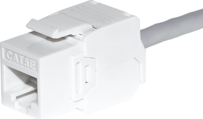 Modul keystone NetRack RJ45 Cat 6 UTP, pa vegla, i bardhë