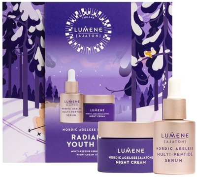Set dhurate per fytyre Lumene Nordic Ageless Radiant Youth, serum multipeptid 30 ml, krem nate 50 ml