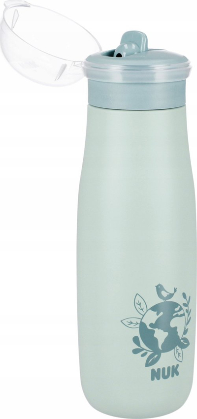 Shishe me pipëz NUK Mini-Me Flip, 500ml, çelik inox, jeshile pastel