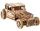 Model druri mekanik Hot Rod Car, për montim, me mekanizëm tërheqës, ngjyrë druri natyrale