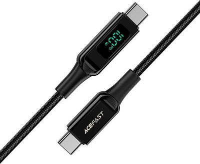 Kabllo karikimi Acefast C6-03 USB C në USB C, 2 m, 100W, e zezë