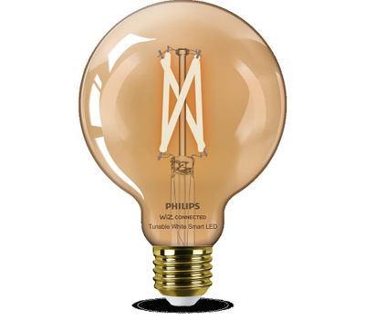 Llambë inteligjente Philips Smart Filament G95, E27, 7W, amber