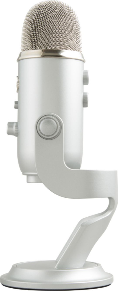 Mикрофон Blue Yeti USB, кондензатор, со постолје за маса, сребрен
