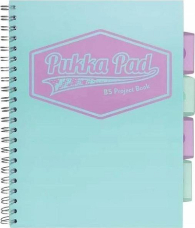 Fletore me katrorë Pukka Pastel, B5, 200 fletë, 3 copë