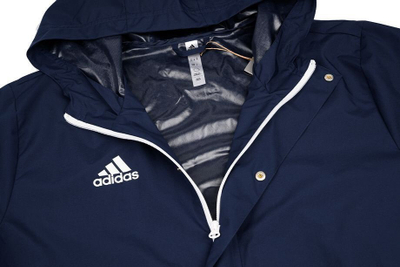 Xhaketë për fëmijë Adidas Entrada 22 All Weather Jr IK4012, e papërshkueshme nga uji, me kapuç, blu navy
