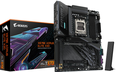 Матична плоча GIGABYTE X870E AORUS ELITE X3D, DDR5, PCIe 5.0, црна