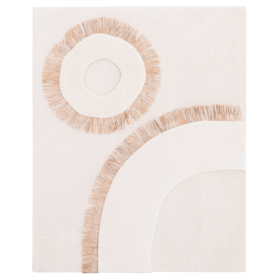 Panel muri dekorativ drejtkëndor Santorini 48x4,5x60Hcm (HM4534), bardhë/ bezhë