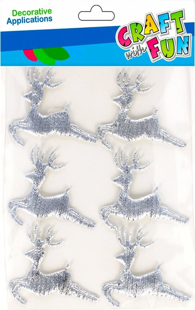 Stiker dekorativ Craft with Fun, vetëngjitës, tekstil dreri, shumëngjyrësh