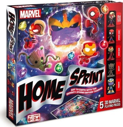 Lojë tavoline Cartamundi Marvel Home Sprint, 5 figura 3D, 2 4 lojtarë, shumëngjyrëshe