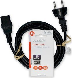 Kabllo rryme NEDIS, IEC-320-C13, 2m, PVC, e zezë