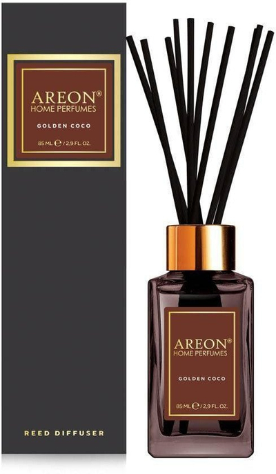 Difuzer aromash Areon Home Perfumes Golden Coco, 85 ml, aromë kokosi, kapak me ngjyrë ari