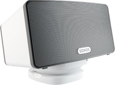 Bazament tavoline Vogels Sound 4113 për Sonos, rrotullohet 360°, i bardhë e i zi