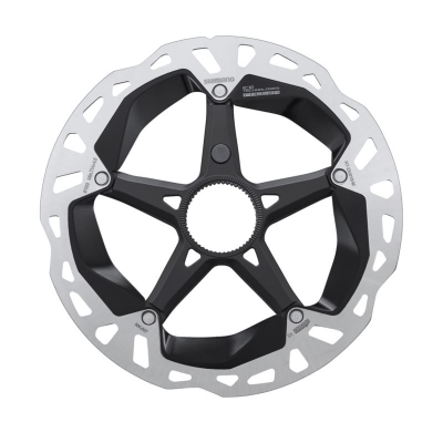 Disk freni Shimano RT-EM910 Center Lock, Ice Technologies Freeza, i zi argjendtë