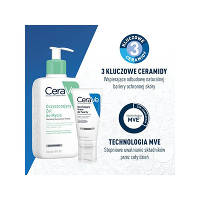 Set CeraVe, xhel larës 236 ml + losion hidratues 52 ml