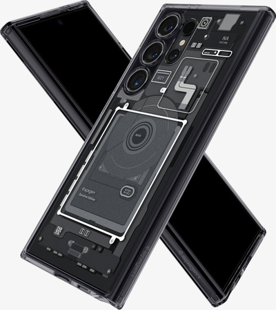 Mbulesë telefoni Spigen Ultra Hybrid Zero One, për Samsung Galaxy S24 Ultra, transparente, me kornizë të zezë