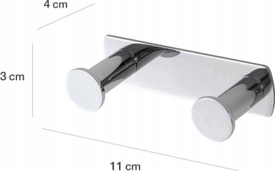 Vare dyshe për banjo Stella 18.042, metal, krom me shndrit