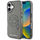 Калуп за телефон Карл Лагерфелд IML Rhinestones Karl Head, за iPhone 16 6.1", проѕирен, црн