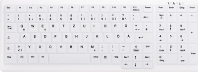 Tastierë mjekësore Cherry AK-C7000, RF Wireless dhe USB, QWERTZ gjerman, e bardhë