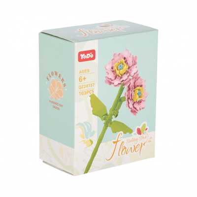 Lodër ndërtimi Mega Creative Flowers 567462, 103 elemente, shumëngjyrëshe