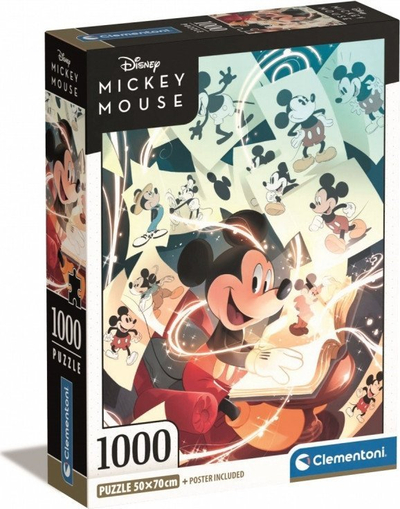 Puzzle Clementoni Compact Mickey Mouse Celebration, 1000 pjesë, 50x70cm, shumëngjyrësh