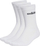 Çorape burrash Adidas Linear Crew Cushioned, 3 palë, të bardha
