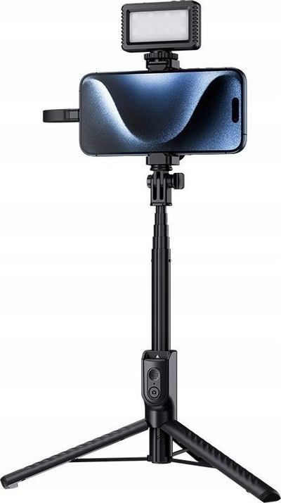 Mbajtëse stativi JJC SPC-S25, rrotullim 360°, fije 1/4" dhe GoPro, e zezë