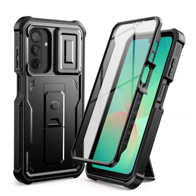 Заштитна маска Tech-Protect Kevlar Cam+ за Samsung Galaxy A26 5G, со држач, црна
