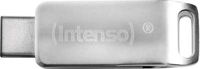 USB Intenso cMobile Line, 64GB, USB C, metalik argjendtë