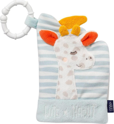 Едукативна книга за бебиња BabyFehn Goodnight Giraffe, што свети во темнина, многуобоена