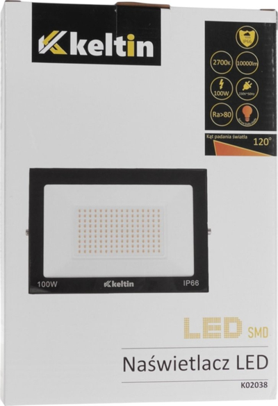 Reflektor LED Keltin, 100W, 2700K, IP66, i zi