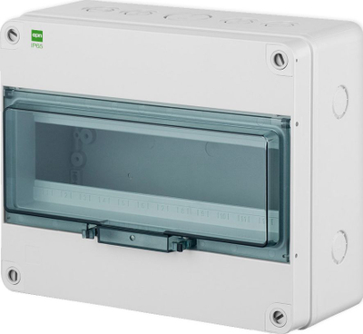 Kuti shpërndarje Elektro-Plast Hermetica RN 2207-01, 1x12+1 PE+N, IP65, me kapak transparent