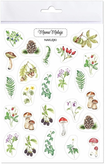 Ngjitëse Mama Paints Forest Botanical, motive botanike, shumëngjyrëshe